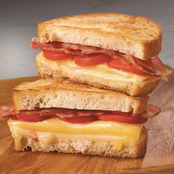 Bacon, Tomato & Triple Cheese Grilled Cheese