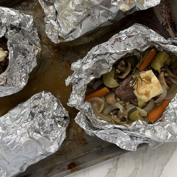 Lamb Chops and Vegetables in Foil