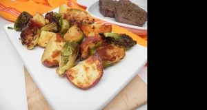 Roasted Potatoes and Brussels Sprouts