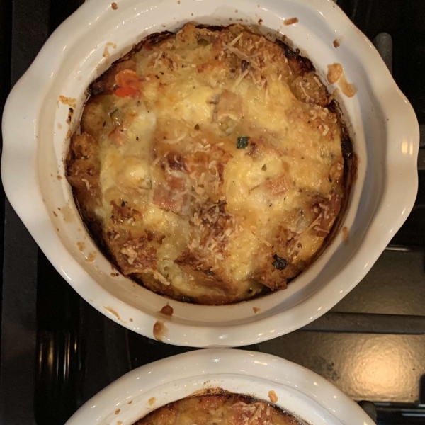 Savory Rosemary Bread Pudding