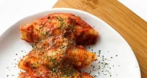 Jumbo Shells Stuffed with Spinach and Corn