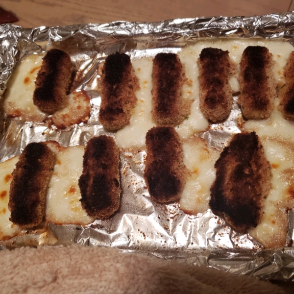 Light and Baked Mozzarella Sticks