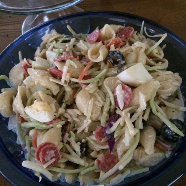 Pepperoni Caesar Pasta Salad