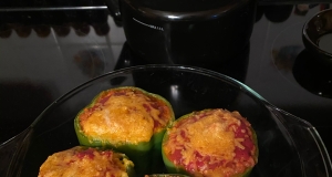 Tofu and Rice Stuffed Peppers