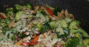 Penne with Red Pepper Sauce and Broccoli