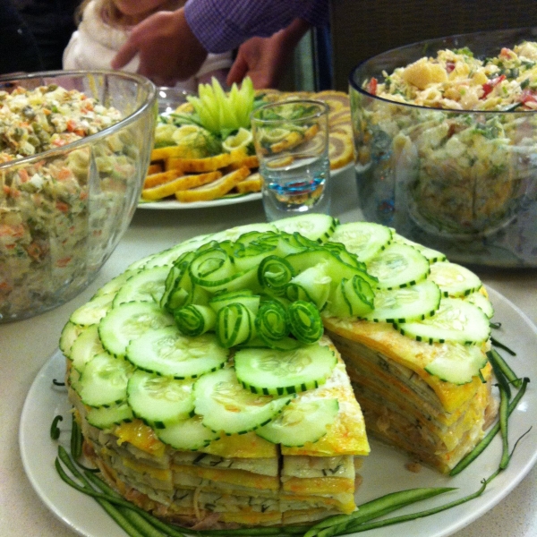 Cheese Torte with Chicken and Mushroom