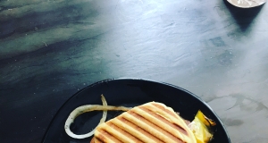 Grilled Portobello Sandwich with Roasted Red Pepper and Mozzarella