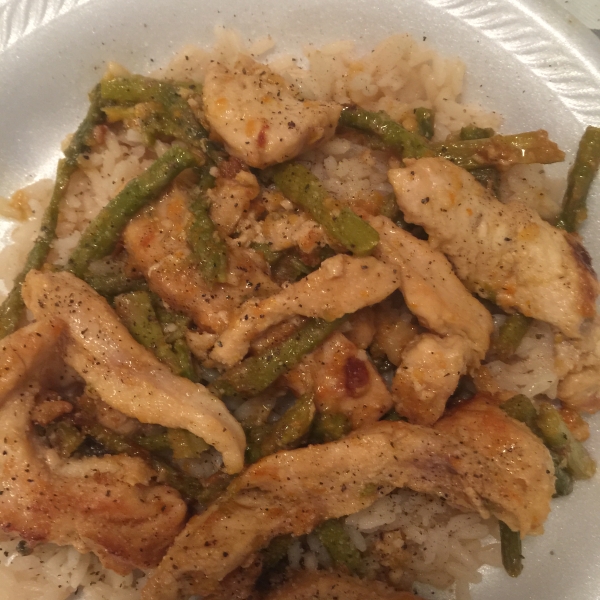 Orange Chicken with Asparagus