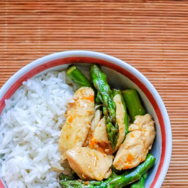 Orange Chicken with Asparagus