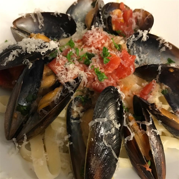 Garlic Wine Mussels