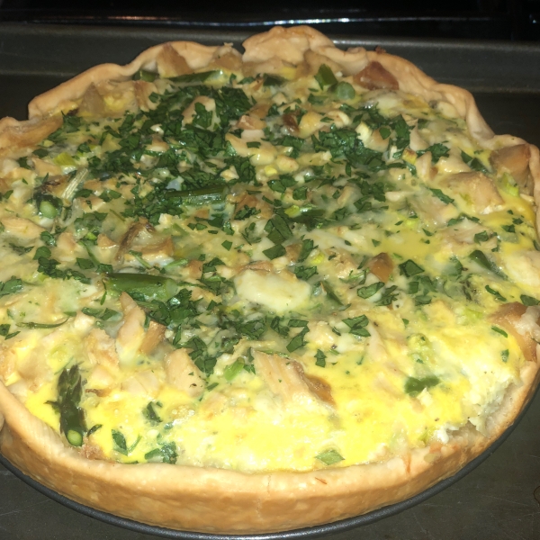 Asparagus Chicken Quiche