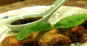 Beef and Sausage Fried Wontons