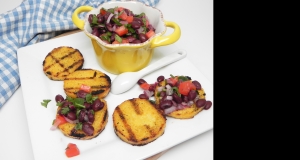Grilled Polenta Bites with Black Bean Salsa