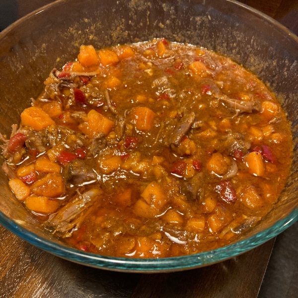 Slow Cooker Smoked Oxtail and Sweet Potato Stew