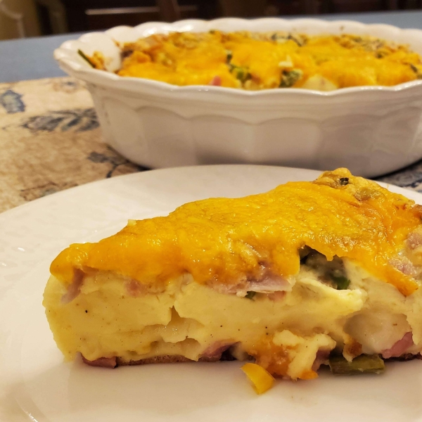 Cheesy Ham and Asparagus Bake