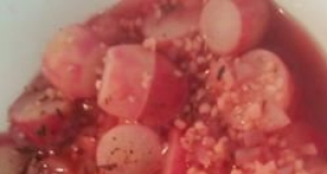 Radishes Simmered with Thyme