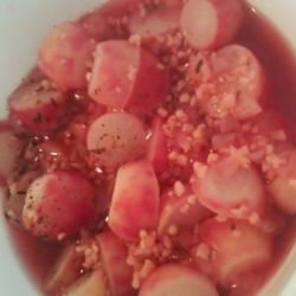 Radishes Simmered with Thyme