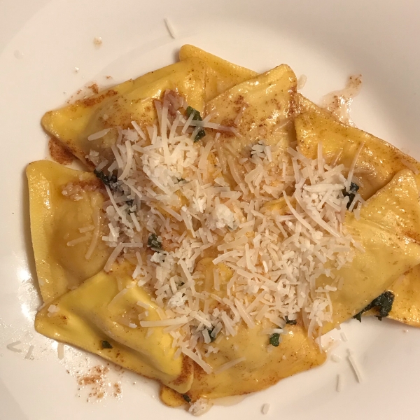 Butternut Squash Ravioli with Sage-Brown Butter Sauce