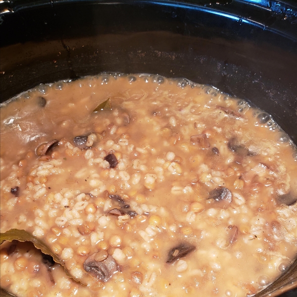 Mushroom Lentil Barley Stew