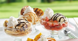 Grilled Fruit Ice Cream Sundaes