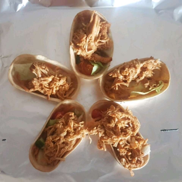 Fiesta Slow Cooker Shredded Chicken Tacos