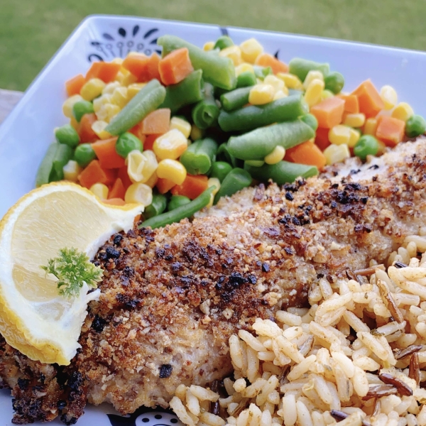 Pecan-Crusted Rockfish with Old Bay