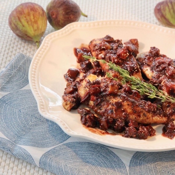 Chicken Tenders with Balsamic-Fig Sauce