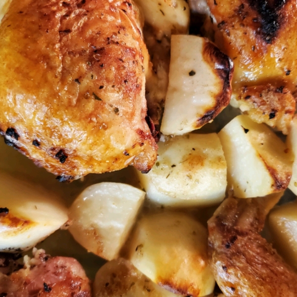 Lebanese Chicken and Potatoes