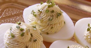Easter Spicy Deviled Eggs