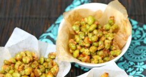 Crispy Baked Parmesan Garlic Edamame