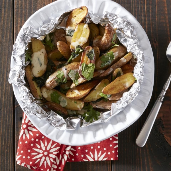 Cheesy Oven Roasted Fingerling Fries