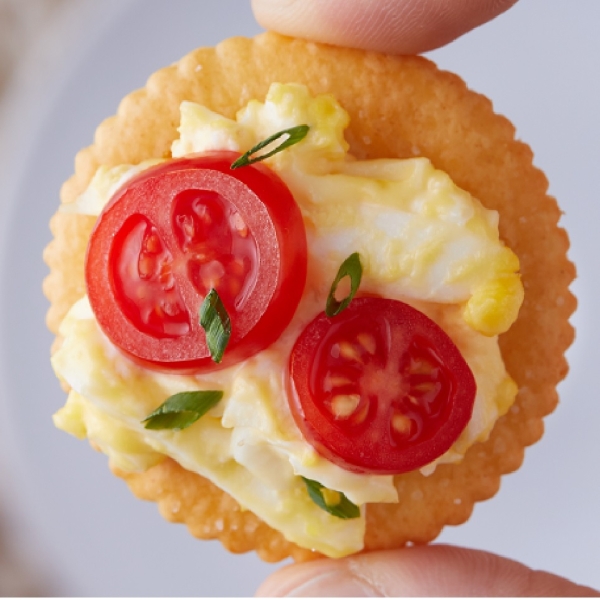 RITZ Egg Salad-Tomato Bites
