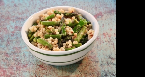 Lemony Israeli Couscous with Asparagus