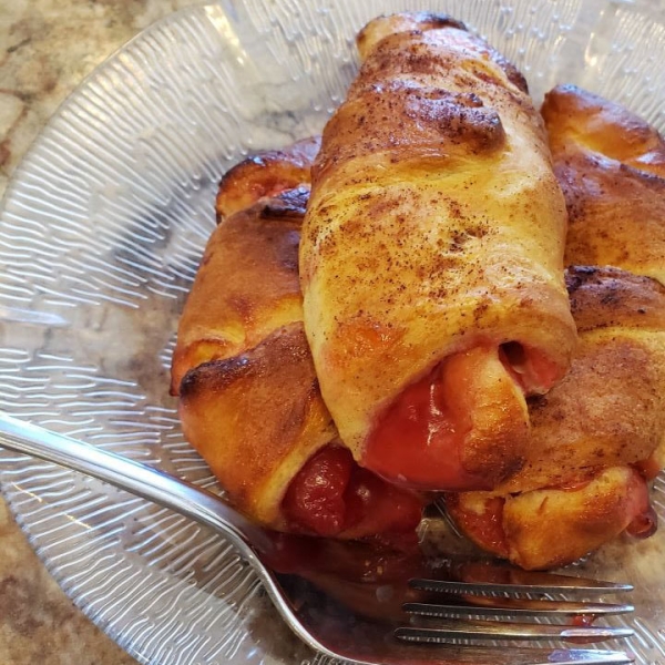 Air Fryer Cherry Cream Cheese Croissants