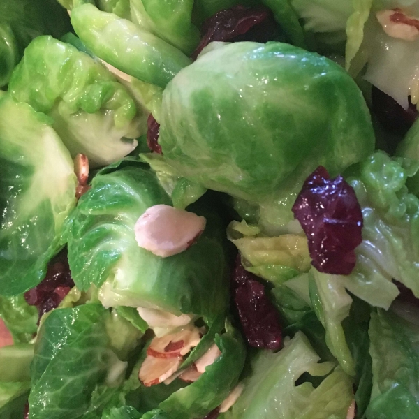 Maple-Dijon Brussels Leaf Salad