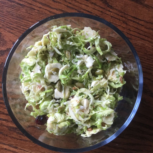 Maple-Dijon Brussels Leaf Salad