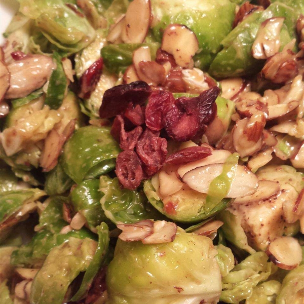 Maple-Dijon Brussels Leaf Salad