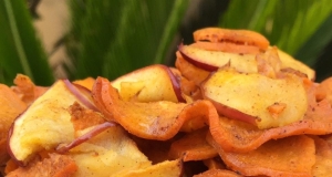 Spiralized Roasted Vanilla Sweet Potatoes and Apples