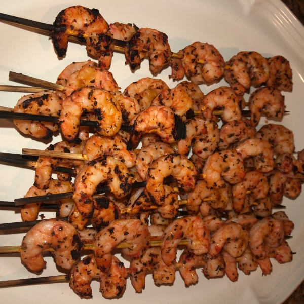 Healthier Marinated Grilled Shrimp