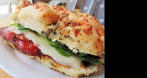 Grilled Margherita® Pepperoni on Focaccia with Sun-Dried Tomato Olio