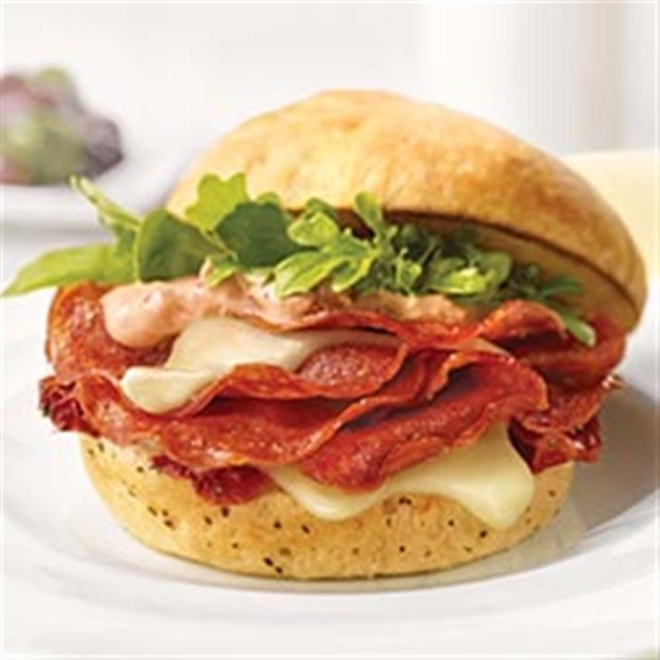 Grilled Margherita® Pepperoni on Focaccia with Sun-Dried Tomato Olio