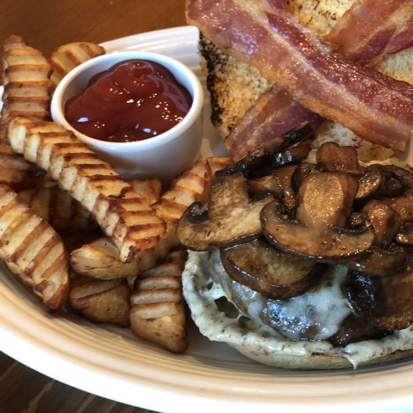 Bacon-Mushroom-Swiss Burger