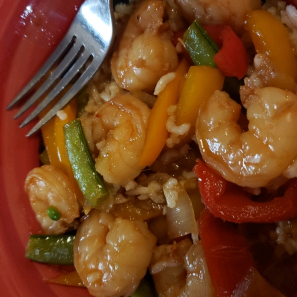 Asian Shrimp Rice Bowl