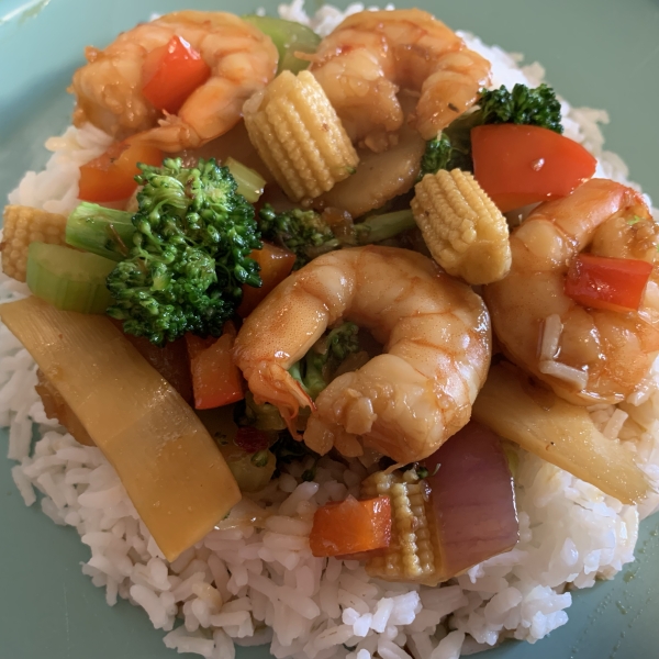 Asian Shrimp Rice Bowl