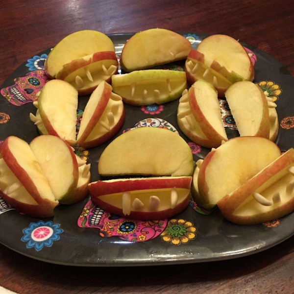 Halloween Fruit Apple Teeth Treats