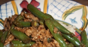 Kicked-Up Ground Pork with Green Beans
