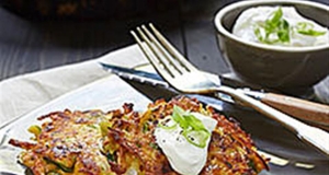 Rainbow Veggie Pancakes with Cottage Cheese