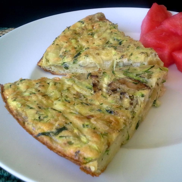 Zucchini Souffle with Monterey Jack Cheese