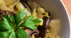 Savoy Cabbage and Mushrooms