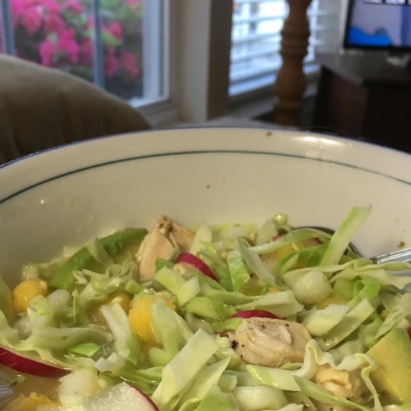 Slow Cooker Chicken Pozole Blanco
